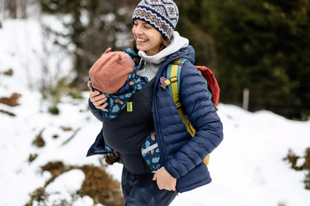 babywearing iarna sfaturi