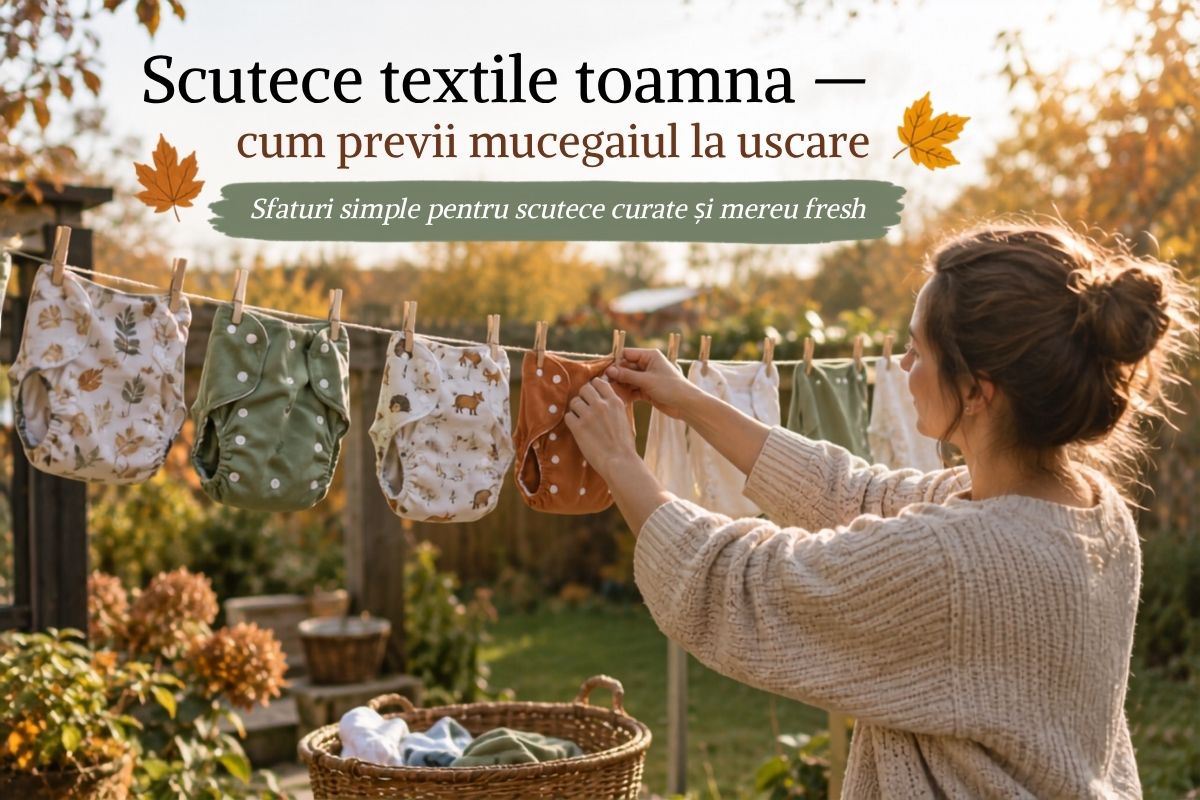 Scutece textile toamna — cum previi mucegaiul la uscare