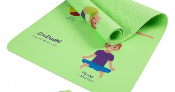 Saltea Reversibila Pentru Copii Printata Yoga Eco Friendly Omdashi