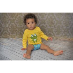 Tricou cu mânecă lungă din bumbac organic imprimat Baba+Boo Master Frog Tricou cu mânecă lungă din bumbac organic imprimat Baba+Boo Master Frog