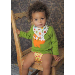 Tricou cu mânecă lungă din bumbac organic imprimat Baba+Boo Mr. Fox
