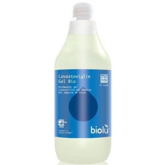 Detergent ecologic gel Biolu pentru mașina de spălat vase, cu ulei esențial de portocale