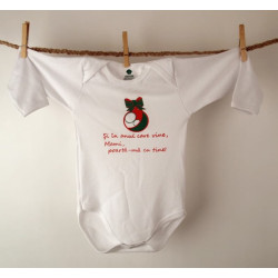 Body din bumbac pentru bebeluși, imprimat cu mesaj de babywearing, Bodybebe Body din bumbac pentru bebeluși, imprimat cu mesaj de babywearing, Bodybebe