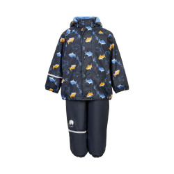 Set de ploaie și vânt CeLaVi jachetă+pantaloni/salopetă impermeabile căptușite bleumarin Set de ploaie și vânt CeLaVi jachetă+pantaloni/salopetă impermeabile căptușite bleumarin