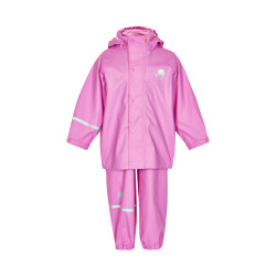 Set de ploaie și vânt CeLaVi jachetă+pantaloni/salopetă impermeabile roz cyclamen Set de ploaie și vânt CeLaVi jachetă+pantaloni/salopetă impermeabile roz cyclamen