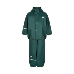 Set de ploaie și vânt CeLaVi jachetă+pantaloni/salopetă impermeabile verde închis