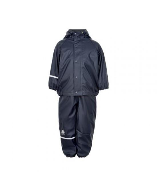 Set de ploaie și vânt CeLaVi jachetă+pantaloni/salopetă impermeabile căptușite bleumarin