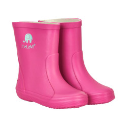 Cizme CeLaVi roz din cauciuc natural pentru copii - Real Pink