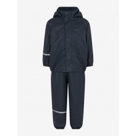 Set de ploaie și vânt CeLaVi ECO jachetă+pantaloni/salopetă impermeabile CĂPTUȘITE cu polar - bleumarin