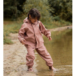 Set de ploaie și vânt CeLaVi jachetă+pantaloni/salopetă impermeabile roz Burlwood Set de ploaie și vânt CeLaVi jachetă+pantaloni/salopetă impermeabile roz Burlwood