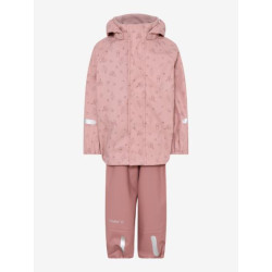 Set de ploaie și vânt CeLaVi ECO jachetă+pantaloni/salopetă impermeabile roz cu model Set de ploaie și vânt CeLaVi ECO jachetă+pantaloni/salopetă impermeabile roz cu model