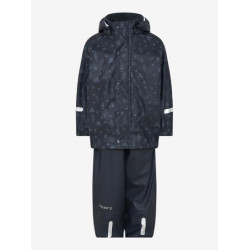 Set de ploaie și vânt CeLaVi ECO jachetă+pantaloni/salopetă impermeabile bleumarin cu model Set de ploaie și vânt CeLaVi ECO jachetă+pantaloni/salopetă impermeabile bleumarin cu model