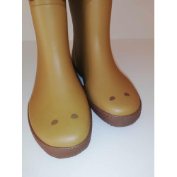OUTLET: Cizme CeLaVi maro din cauciuc natural pentru copii - Wood Thrush Crocodile