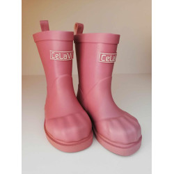 OUTLET: Cizme CeLaVi roz din cauciuc natural pentru copii - Rose