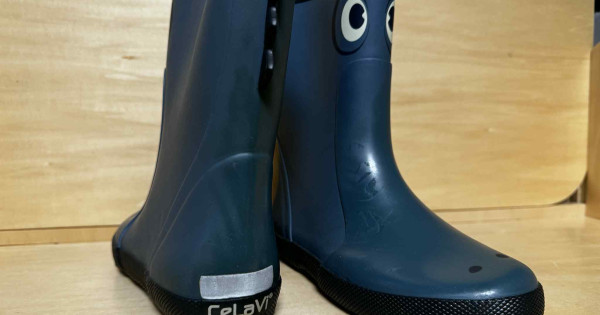 Outlet Cizme Celavi Din Cauciuc Natural Pentru Copii Ice Blue Crocodil Albastru Cu Ochi