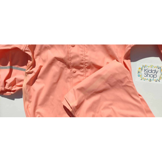 Set de ploaie și vânt CeLaVi jachetă+pantaloni/salopetă impermeabile - Peach Set de ploaie și vânt CeLaVi jachetă+pantaloni/salopetă impermeabile - Peach