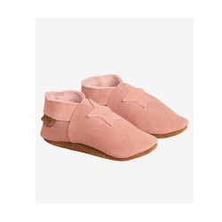 Papucei din piele întoarsă (suede) cu talpă moale En Fant roz - ideali pentru primii pași Papucei din piele întoarsă (suede) cu talpă moale En Fant roz - ideali pentru primii pași