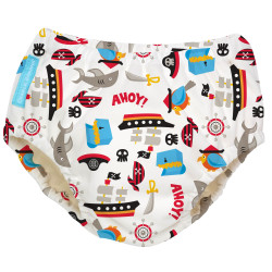 Scutec refolosibil de înot Charlie Banana cu interior de Tencel - model Pirate