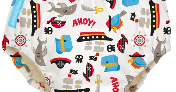 Scutec Refolosibil De Inot Charlie Banana Cu Interior De Tencel Model Pirate