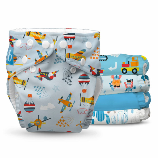 Set de 5 scutece textile Charlie Banana „Marvelous Adventures” mărime unică Set de 5 scutece textile Charlie Banana „Marvelous Adventures” mărime unică