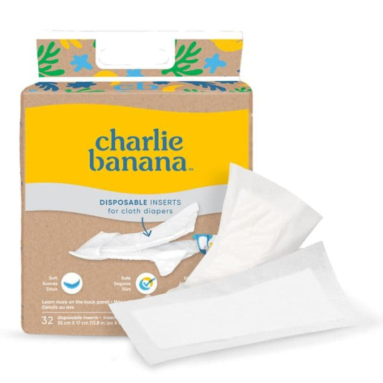 Absorbante de unică folosinţă Charlie Banana pentru scutece textile - pachet cu 32 de bucăți