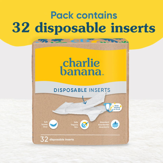 Absorbante de unică folosinţă Charlie Banana pentru scutece textile - pachet cu 32 de bucăți