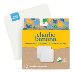 Șervețele refolosibile din bumbac organic Charlie Banana – 10 bucăți