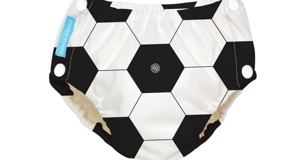 Scutec Refolosibil De Inot Charlie Banana Cu Interior De Tencel Capse Laterale Model Soccer