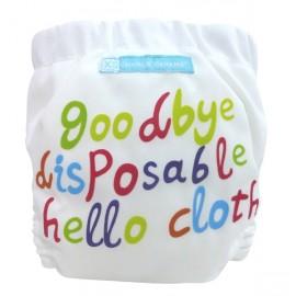 Set cadou pentru nou-născuți: o pătură din bumbac organic și un scutec textil Charlie Banana X-Small Hello Cloth