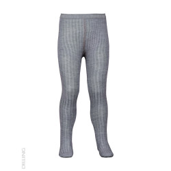 Ciorapi colanți gri din lână Merinos organică Dilling Underwear pentru copii