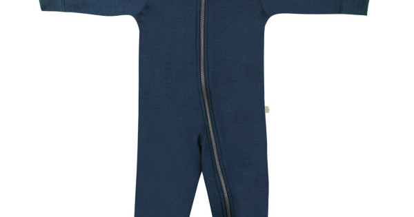 Salopeta Overall Albastra Petrol Flausata Lana Merinos Organica Dilling Underwear Pentru Bebelusi