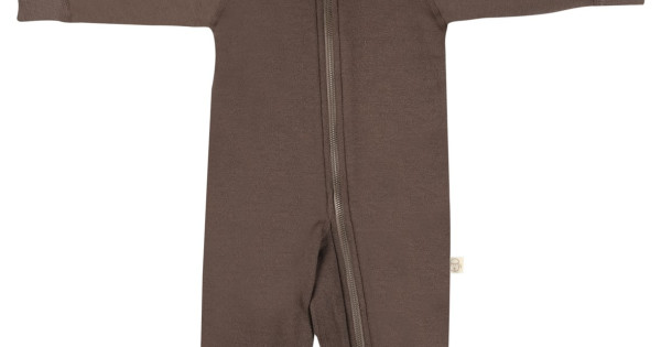 Salopeta Overall Ciocolatie Flausata Lana Merinos Organica Dilling Underwear Pentru Bebelusi