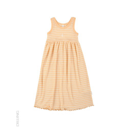 Rochie fără mâneci portocalie cu dungi din lână Merinos organică și mătase Dilling Underwear pentru copii Rochie fără mâneci portocalie cu dungi din lână Merinos organică și mătase Dilling Underwear pentru copii