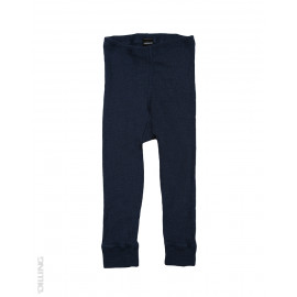 Pantaloni (leggings, colanți) albaștri din lână Merinos organică Dilling Underwear pentru bebeluși