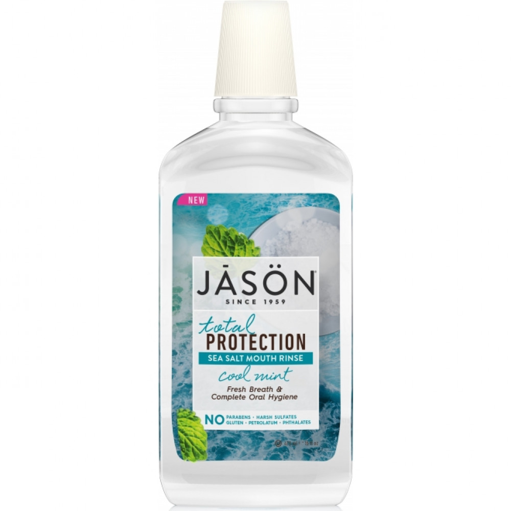 Apă de gură Jason Total Protection - cu sare de mare pentru respirație proaspătă - 473ml