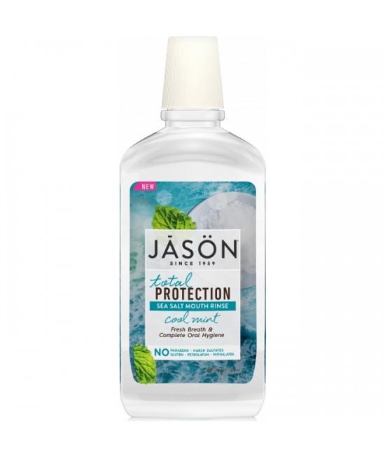 Apă de gură Jason Total Protection - cu sare de mare pentru respirație proaspătă - 473ml