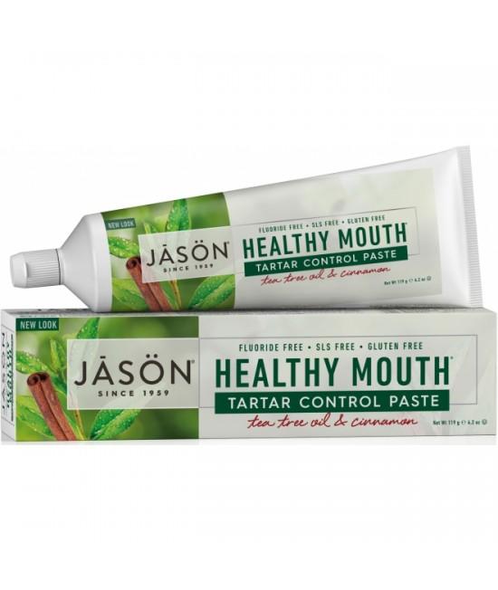 Pastă de dinți Jason Healthy Mouth fără fluor - contra gingiilor iritate, plăcii și tartrului