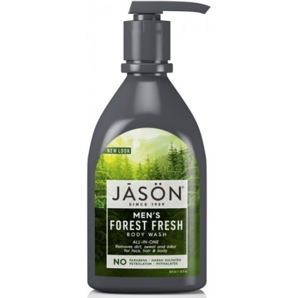 Șampon și gel de duș Jason All-in-One Forest Fresh pentru bărbați - 887 ml