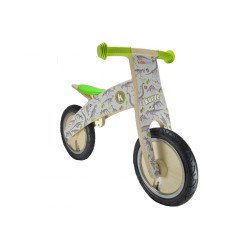 Bicicletă de echilibru din lemn, fără pedale, Kiddimoto Kurve Fossil Bicicletă de echilibru din lemn, fără pedale, Kiddimoto Kurve Fossil