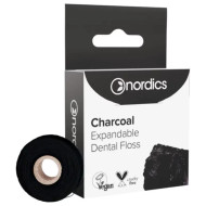 Ață dentară naturală expandabilă Nordics cu cărbune - 30m Ață dentară naturală expandabilă Nordics cu cărbune - 30m