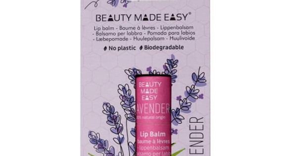 Balsam Natural Hidratant Pentru Buze Beauty Made Easy Lavanda Zero Plastic