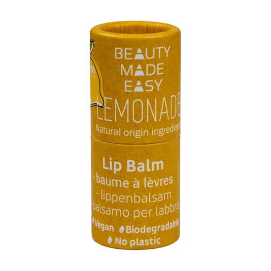 Balsam natural hidratant pentru buze Beauty Made Easy Lemonade - ZERO PLASTIC Balsam natural hidratant pentru buze Beauty Made Easy Lemonade - ZERO PLASTIC