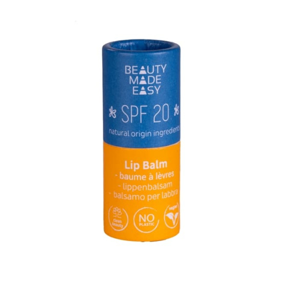 Balsam natural hidratant pentru buze Beauty Made Easy cu aloe vera SPF20 - ZERO PLASTIC