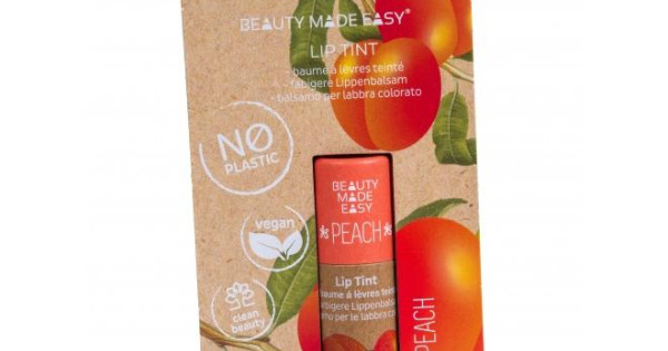 Balsam Natural Hidratant Nuantator Pentru Buze Beauty Made Easy Peach Zero Plastic