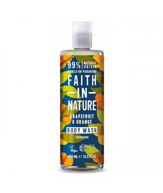 Gel de duș și spumă de baie Faith in Nature cu grapefruit și portocale - 400 ml