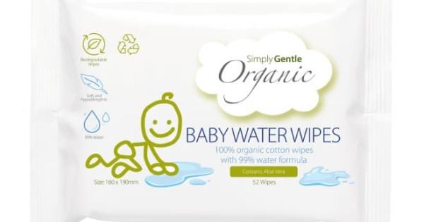 Servetele Umede Bio Bumbac Simply Gentle Organic Macdonald And Taylor Bebelusi Water Wipes