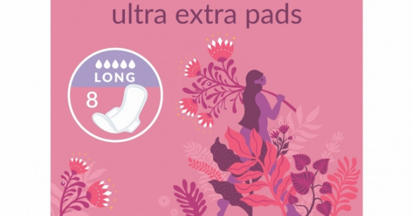 Absorbante Naturale Noapte Natracare 5 Picaturi Ultra Extra Lungi Aripioare Bumbac Organic