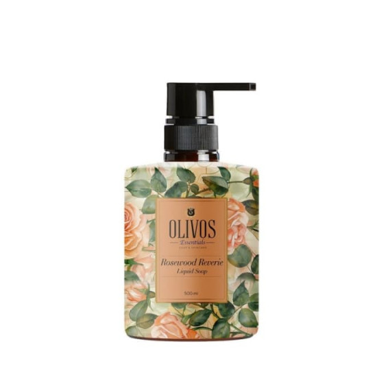 Săpun lichid natural Olivos Rosewood Reverie cu parfum de trandafir si bujor - 500 ml Săpun lichid natural Olivos Rosewood Reverie cu parfum de trandafir si bujor - 500 ml