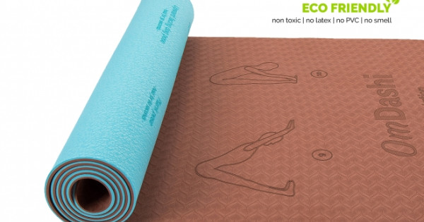 Saltea Reversibila Yoga Omdashi Eco Friendly Inscriptionata Posturi Yoga Sun Salutation Flow