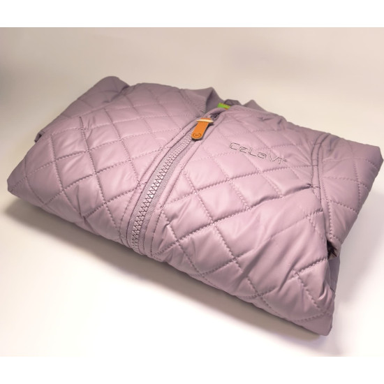 OUTLET - Salopetă overall căptușită matlasată impermeabilă CeLaVi mov deschis
